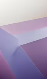 a very narrow purple table with one small white object on top of it