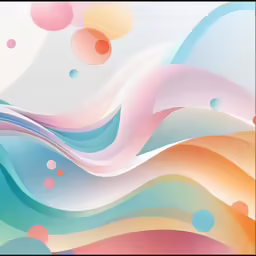 a painting that looks like waves and bubbles