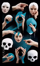a woman making strange things in front of her