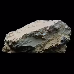 a rock is standing up against a black background