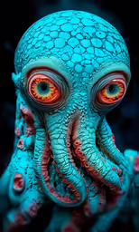 the strange looking alien creature is posed for an image