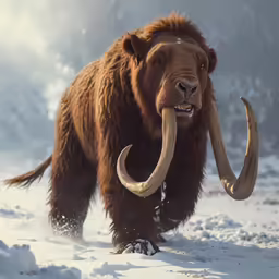 an animal is moving in the snowy field