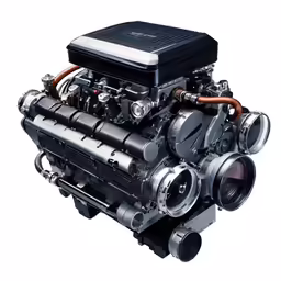 the engine and parts on the mercedes benz s95