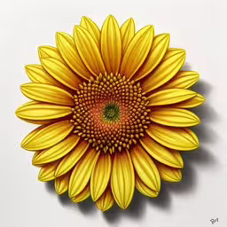 a large sunflower that is on top of a wall,a 3d image of a large sunflower that appears to be cut out