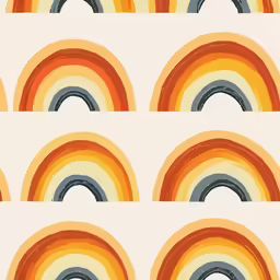 rainbow patterns on a white background