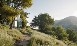 this is a photograph of a house in the countryside