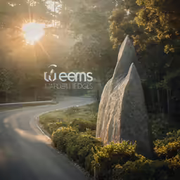 the logo for iagnenes has been painted over by the image of a rock