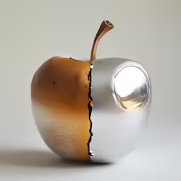 a piece of fruit that has been placed inside of it