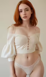 a woman in a short skirt and bra showing her hairy body