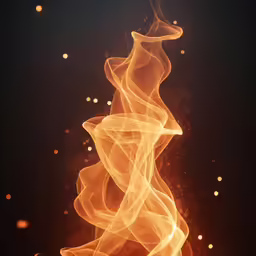 an orange smokestack with white and gold spots
