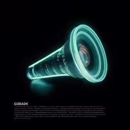 an image of a camera lens at night