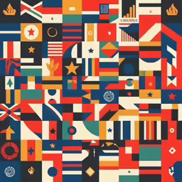 a piece of artwork with different colors