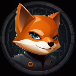 an orange fox that looks like it is looking at something