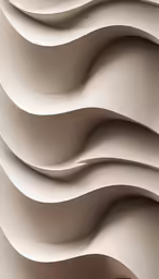 wavy and intricate wall coverings on a concrete structure
