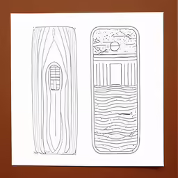 an illustrated book with two pieces of paper on top of it