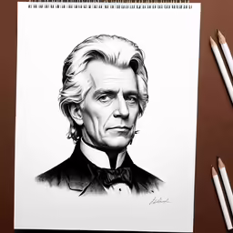 a drawing of abraham lincoln by pencil