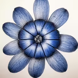 a circular flower shaped like it has long petals