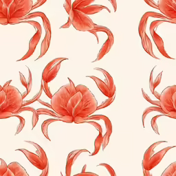 an illustration of some red flowers and leaves