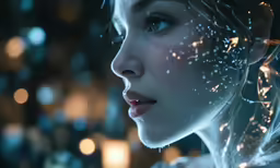 the woman is wearing some kind of white hair