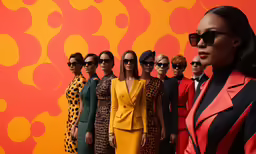 there is an image of women standing in a row