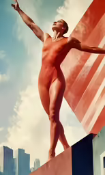 a woman that is on a pole wearing some kind of athletic gear