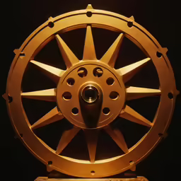 an old style wheel is on display at the museum
