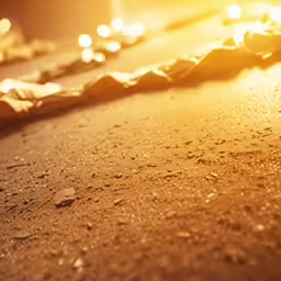 a dirt road with several cars going by on it