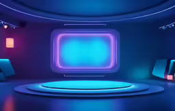 there are lights surrounding the room by the couch