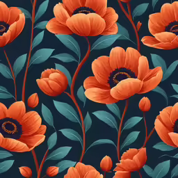a very beautiful pattern with big flowers