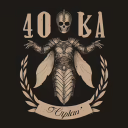 the logo for 40k a