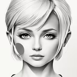 a very cute girl in a cartoon style