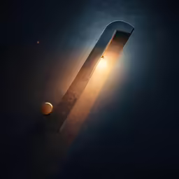a light that is on top of a piece of wood