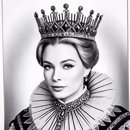 a woman wearing a crown and sitting on a chair