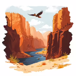 an illustration of birds flying over the water