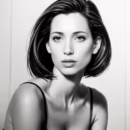 a woman wearing black bralet and posing for a photo