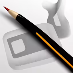 pencil next to an image of an object