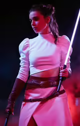 the female character in star wars is dressed as lei lei