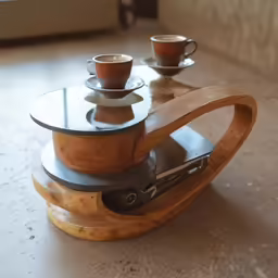 a cup with two cups on top of it