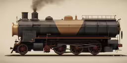 an old fashioned locomotive sitting on some metal tracks