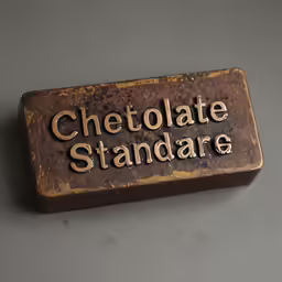 a plaque that is on top of a table