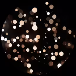 an image of a night sky filled with many blurry circles