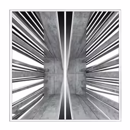 an abstract, black and white photo with two lines going through it