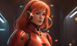 an animated character in a sci - fic suit