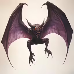 the demonic dragon with large horns is shown in this artistic photograph