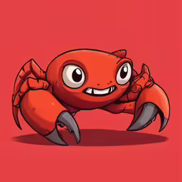 a crab cartoon with the name crab on it
