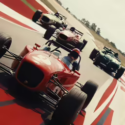 a race in which two people sit driving a racing car
