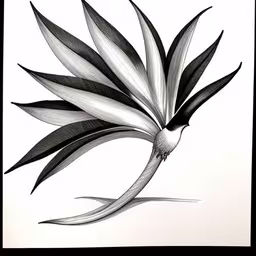 a bird is sitting in the middle of a plant,the image shows a bird of paradise plant
