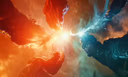 an image of some sort of explosion in space