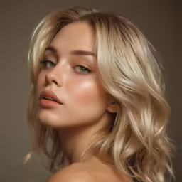 the image is taken of a beautiful blonde woman with her eyes closed