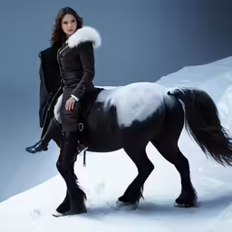 a woman riding on the back of a horse